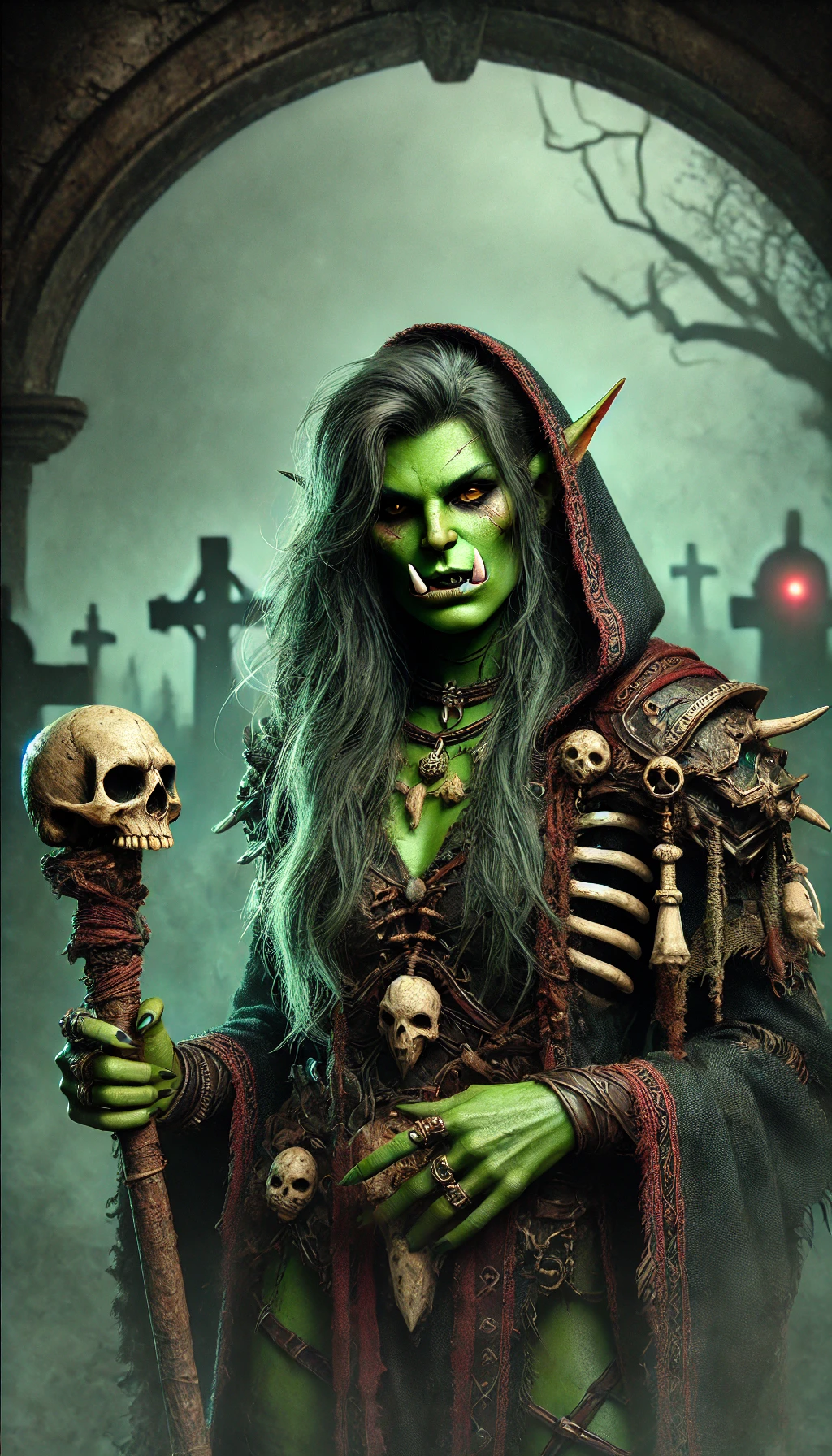 Female Orc Necromancer