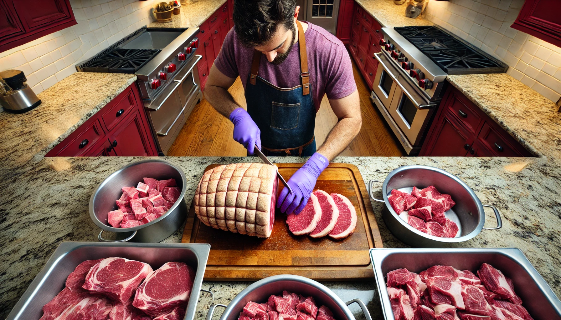 Butchering some meat
