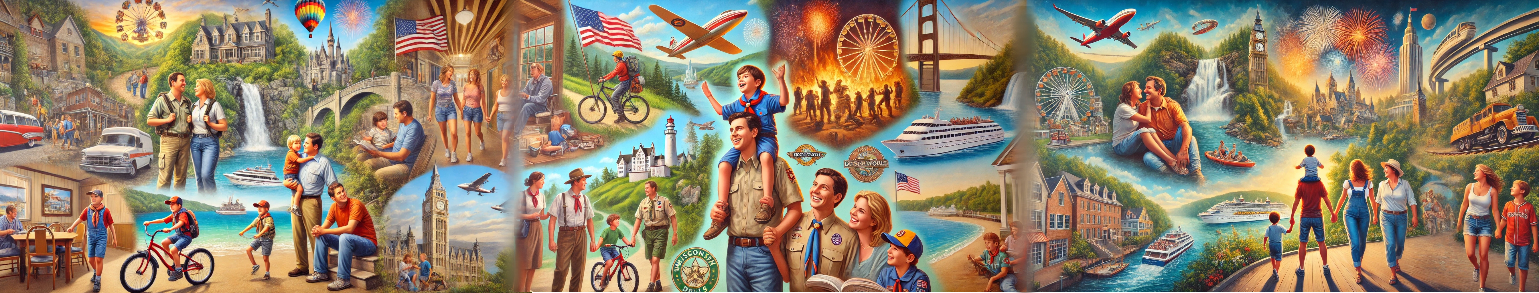 Mural depicting life events
